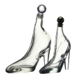 High Heels Schuhe Glasflasche